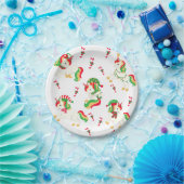 Assiettes En Carton Noël mignon Unicorns Festive Moderne Fille Enfants (Fête)