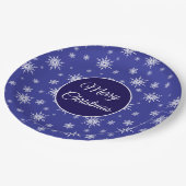 Assiettes En Carton Noël Motif neige (Angle)