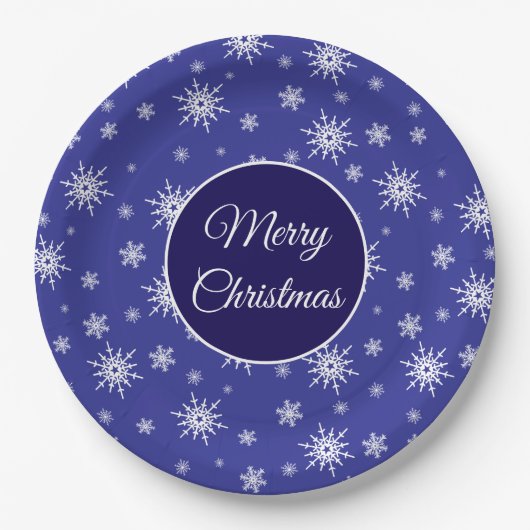 Assiettes En Carton Noël Motif neige (Devant)