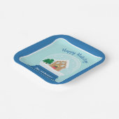 ASSIETTES EN CARTON NOËL NEIGE GLOBE (Angulaire)