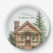 Assiettes En Carton Noël occidental rustique (Devant)