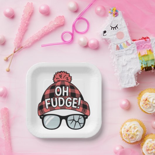Assiettes En Carton Noël Oh Fudge Noël vacances vacances drôle (Fête)