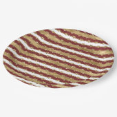 Assiettes En Carton Noël Or Rouge Blanc Grilles Parties scintillant Co (Angle)