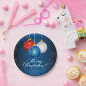 Assiettes En Carton Noël Patriotique Bauble (Fête)