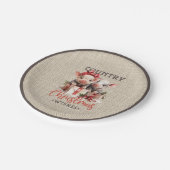 Assiettes En Carton Noël Pays avec deux porcelets (Angle)