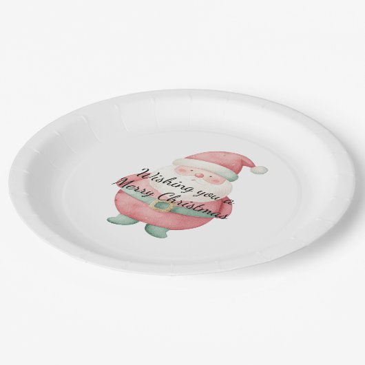 Assiettes En Carton Noël Père Noël (Angle)