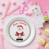 Assiettes En Carton Noël Père Noël (Fête)