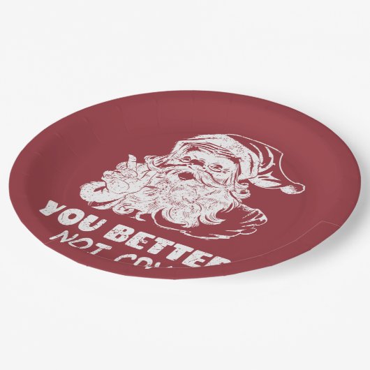 Assiettes En Carton Noël père Noël (Angle)