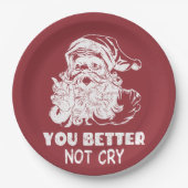 Assiettes En Carton Noël père Noël (Devant)