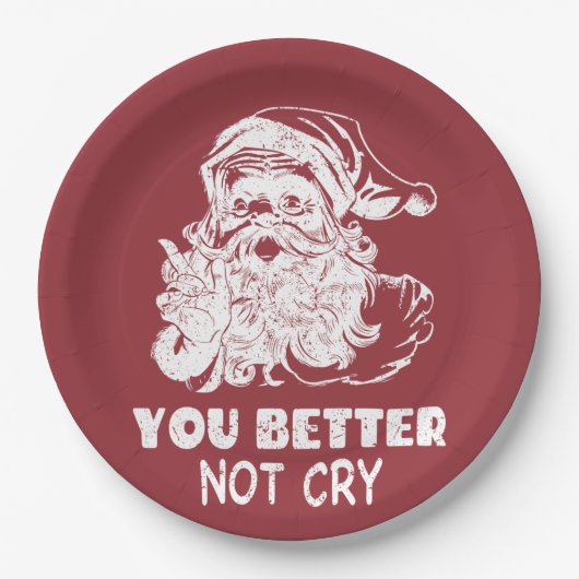 Assiettes En Carton Noël père Noël (Devant)