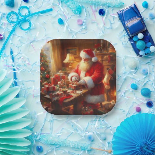 Assiettes En Carton Noël Père Noël 4 (Fête)