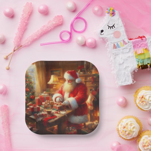 Assiettes En Carton Noël Père Noël 4 (Fête)