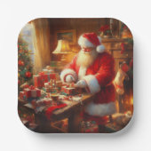Assiettes En Carton Noël Père Noël 4 (Recto)