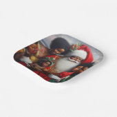 Assiettes En Carton Noël Père Noël avec enfants 7 (Angulaire)