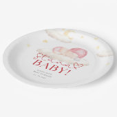 Assiettes En Carton Noël Père Noël bébé fille douche (Angle)