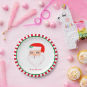 Assiettes En Carton Noël Père Noël en blanc (Fête)