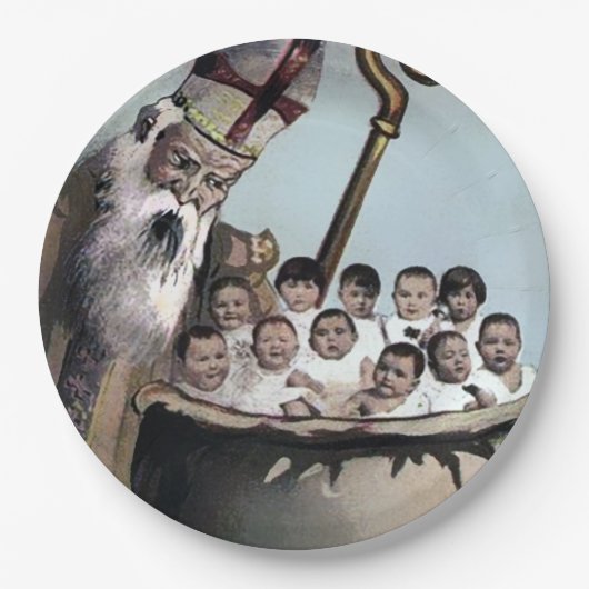 Assiettes En Carton Noël Père Noël en colère (Devant)