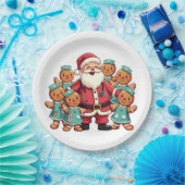 Assiettes En Carton Noël Père Noël Pain d'épices Infirmières (Fête)