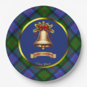 Assiettes En Carton Noël personnalisé Blair Tartan (Devant)