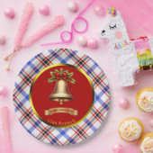 Assiettes En Carton Noël personnalisé Boswell Tartan (Fête)