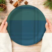 Assiettes En Carton Noël plaid simple marine verte fête de vacances