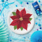 Assiettes En Carton Noël Poinsettia (Fête)