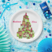 Assiettes En Carton Noël présente le nom de l'arbre personnalisé (Fête)