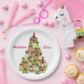 Assiettes En Carton Noël présente le nom de l'arbre personnalisé (Fête)
