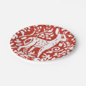 Assiettes En Carton Noël Red Deer Forêt Neige (Angle)