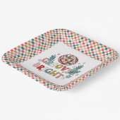 Assiettes En Carton Noël rétro (Angulaire)