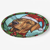 Assiettes En Carton Noël Rhodesian Ridgeback (Angle)