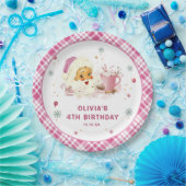 Assiettes En Carton Noël rose Père Noël Cookie fête d'anniversaire (Fête)