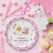 Assiettes En Carton Noël rose Père Noël Cookie fête d'anniversaire (Fête)
