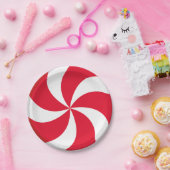 ASSIETTES EN CARTON NOËL ROUGE CANDY (Fête)