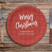 Assiettes En Carton Noël Rouge traditionnel Simple Elégant hiver
