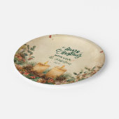 Assiettes En Carton Noël Rustique à la bougie Pinecone (Angle)
