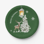 Assiettes En Carton Noël rustique traditionnel (Devant)