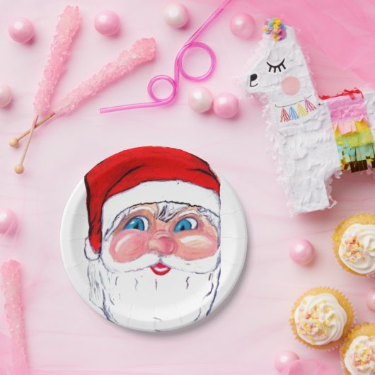 ASSIETTES EN CARTON NOËL SANTA CLAUS (Fête)