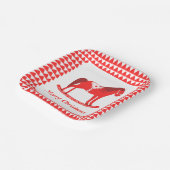 Assiettes En Carton Noël scandinave Cheval Rocse Custom (Angulaire)