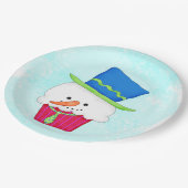 Assiettes En Carton Noël Snowman Cupcake Art Dessert Party (Angle)