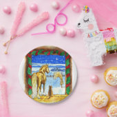Assiettes En Carton Noël stable (Fête)