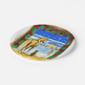 Assiettes En Carton Noël stable (Angle)