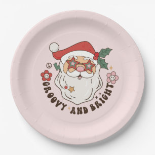 Assiettes En Carton Noël Super rose