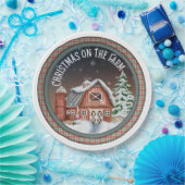 Assiettes En Carton Noël sur les plaques de papier agricole (Fête)