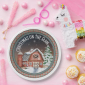 Assiettes En Carton Noël sur les plaques de papier agricole (Fête)