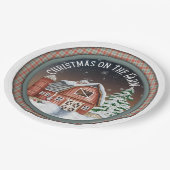 Assiettes En Carton Noël sur les plaques de papier agricole (Angle)