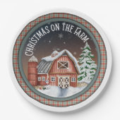 Assiettes En Carton Noël sur les plaques de papier agricole (Devant)