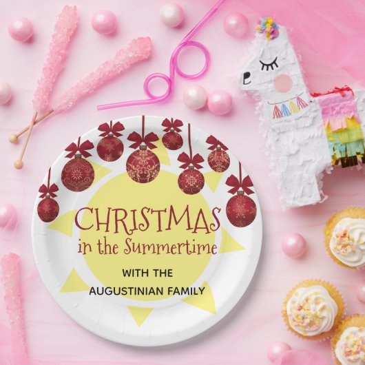 ASSIETTES EN CARTON NOËL SUR MESURE EN ÉTÉ (Fête)