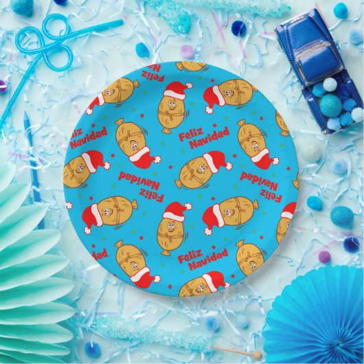 Assiettes En Carton Noël Tamales Motif (Fête)