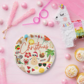 Assiettes En Carton Noël tropical (Fête)
